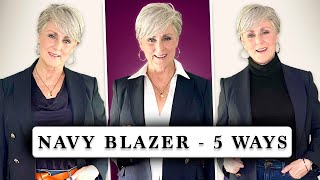 5 Ways To Elevate Your Style With A Navy Blazer  Fashion Squared [upl. by Vince489]