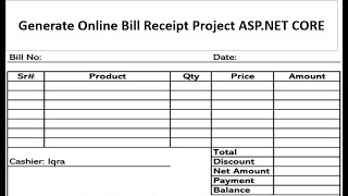 Online restaurant Bill generator App in ASPNET CORE MVC [upl. by Itsim]