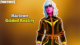 NEW HARLOWE GILDED REALITY STYLE SKIN GAMEPLAY  FORTNITE BATTLE PASS  DEEP FUTURE OUTLAW SET [upl. by Iiette830]