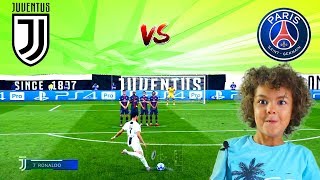 Gioco a Fifa 19 nel 2020 Juventus vs Paris Saint Germain PSG TELECRONACA di CriCri jTV [upl. by Erbas]