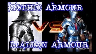 White Italian Armour VS German Gothic Armour [upl. by Nahtanhoj]