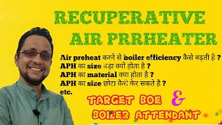 BESTS OF BOE  RECUPERATIVE AIR PREHEATER  SIZE OF APH  FINNED TUBE APH  BOILER ACCESSORIES [upl. by Leirad]