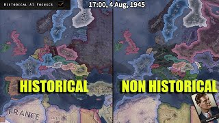 HOI4 Timelapse  HISTORICAL VS NON HISTORICAL 2023  AI Only [upl. by Dalohcin755]