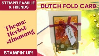 Wischen tupfen tropfen  Dutch Fold Card basteln Stampin Up Anleitung DIY Tutorial Bokeh Technik [upl. by Pritchard873]