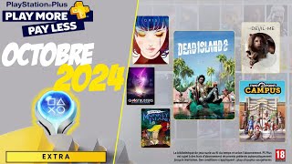 Ps EXTRA dOCTOBRE 2024  10 jeux offerts ➤ Trophée platine  Temps dobtention et Difficulté [upl. by Lehteb]