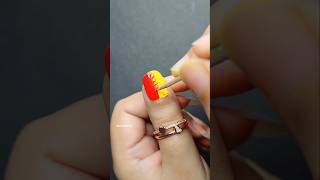 Nail Art with toothpick 💅 ❤️💛 naildesign nailhacks nailcompilation [upl. by Ynittirb184]