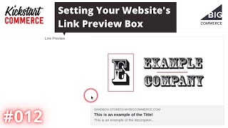 Adding Open Graph Meta Tags to Your BigCommerce Pages to Customize Link Preview Box [upl. by Leiru]