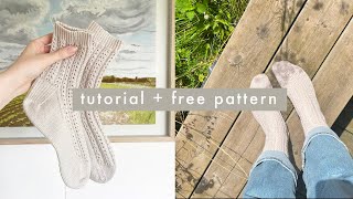 how to hand knit lace socks 🧦 detailed beginnerfriendly tutorial [upl. by Borszcz]