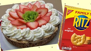 StrawberryKiwi Meringue Cake Mostachon Jennything for You [upl. by Curkell]