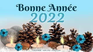 247  Jolie carte virtuelle de vœux 2022  Bonne Année en image et musique [upl. by Sueddaht]