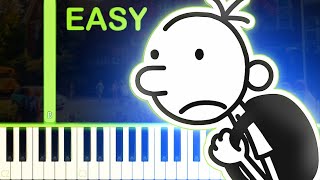 Late for School  DIARY OF A WIMPY KID  EASY Piano Tutorial [upl. by Cissiee]