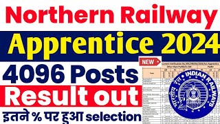 Northern Railway Apprentice Result Out 2024  RRC NR Apprentice Cut off 2024 RRC NR Result 2024 Out [upl. by Sawyere]