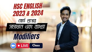 Modifiers Live Class  HSC English 202324  Previous Years Board Question Solution amp Explanations [upl. by Keyes]