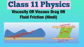 Viscosity OR Viscous Drag OR Fluid Friction Hindi  Class 11 Physics [upl. by Adnorrahs]