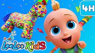 Break the Piñata  S2EP101  4 Hour Kids Songs  LooLoo Kids Songs for Kids [upl. by Robson]