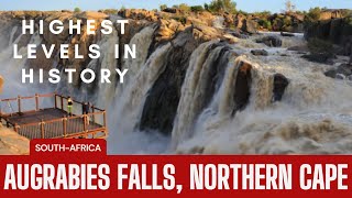 Augrabies Falls in SouthAfrica Flooding caused by cyclone Freddy highest water levels in history [upl. by Laith]