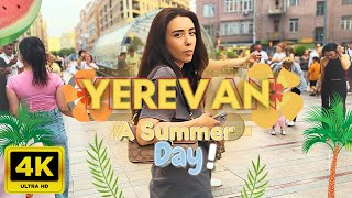 Walking Tour in Yerevan Armenia 🇦🇲  A Summer Day  July 2024  4K 60FPS [upl. by Asiak]