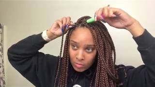 BOX BRAIDS IN 2 HOURS  FREETRESS ZOEY CROCHET BRAIDS  SAMS BEAUTY [upl. by Delos]