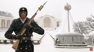 Snowfall at Arlington National Cemetery [upl. by Clardy]