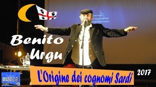 Benito Urgu lorigine dei cognomi Sardi 2017 [upl. by Falk912]