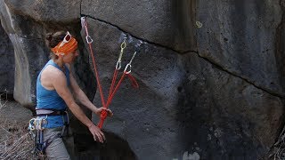 Traditional Climbing 18 Horizontal Trad Anchor  Climbing Tech Tips [upl. by Dikmen]