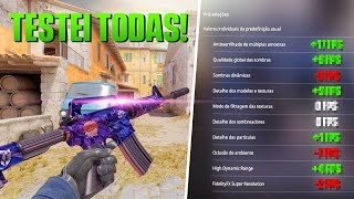 TESTEI TODAS CONFIG A Melhor CFG DE VÍDEO para CS2 em 2024 FPS DESEMPENHO QUALIDADE ETC [upl. by Ennove294]