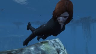 GTA V Online Black Widow Dives Underwater to Collect Hidden Caches 3 [upl. by Dorkas]