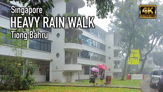 Tiong Bahru  Walking in Heavy Rain  Singapore [upl. by Meirrak160]