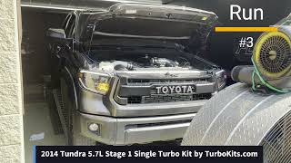 2014 Tundra 5 7L Turbo 470 WHP  515 WTQ at 55 PSI w TurboKitscom Stage 1 Turbo Kit [upl. by Africah322]