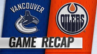 Pettersson Roussel lead Canucks past Oilers 42 [upl. by Ellimahs]