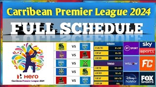 CPL 2024 Schedule  Carribean Premier League 2024 Full Fixtures  How to Wach CPL 2024 [upl. by Enyale801]