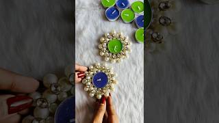 DIY Tealight Holder😱 crafteraditi diwalicraft tealightcandleholder diy shorts CrafterAditi [upl. by Ettenan827]