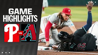 Phillies vs Dbacks Game Highlights 8924  MLB Highlights [upl. by Nomzed630]