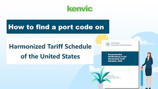 How to find a port code on Harmonized Tariff Schedule of the United States？ [upl. by Kori]