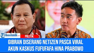 Gibran Diserang Netizen Pasca Viral Akun Kaskus Fufufafa Hina Prabowo [upl. by Mcdougall208]