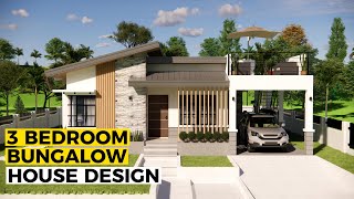 3 BEDROOM BUNGALOW HOUSE DESIGN [upl. by Egroeg]