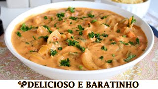 ESTROGONOFE VEGETARIANO BARATINHO  RECEITAS QUE AMO [upl. by Niloc]