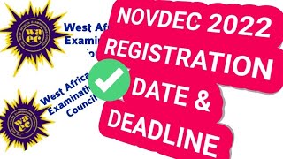 WASSCE 2022 PRIVATE CANDIDATES NOVDEC🇬🇭 REGISTRATION AND DEADLINE [upl. by Genevra]