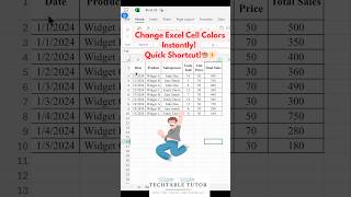 Change Excel Cell Colours Instantly with THIS Keyboard Shortcut 🎨✨ excel excelshorts [upl. by Nanon307]