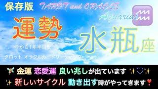 水瓶座運勢♒️恋愛運 金運 対人運 お仕事運 パワー 発展運🌻💞✨ [upl. by Ettenay]