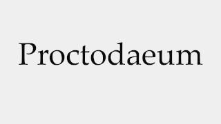 How to Pronounce Proctodaeum [upl. by Nairam]