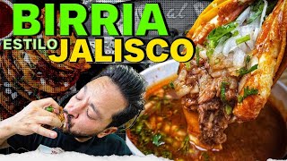 La MARAVILLOSA BIRRIA con TUÉTANO estilo Jalisco  TACOS de Birria CON CREMA ¿Los probarías [upl. by Iorgos]