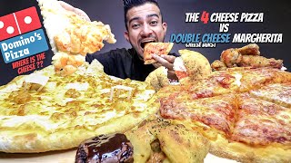 Dominos 4 Cheese Pizza vs My Fav Double Cheese Margherita Cheese Burst MUKBANG  Akshanshu Aswal [upl. by Mccafferty]