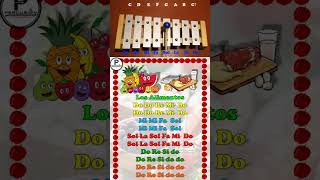 LOS ALIMENTOS🎶 Canciones en Xilófono  songs on xylophone shorts [upl. by Gerti]