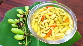 How To Make Salted Bilimbi Recipe  ഇരുമ്പൻ പുളി ഉപ്പിലിട്ടത് [upl. by Alvin]