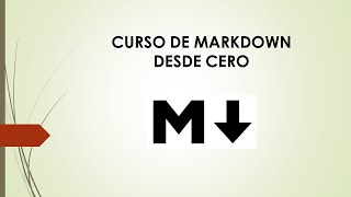 11 INTRODUCCION AL MARKDOWN [upl. by Lundberg]