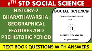 8TH STDSOCIAL SCIENCEHISTORY2BHARATHAVARSHA GEOGRAPHICAL FEATURES ANDPREHISTORIC PERIOD [upl. by Barth]