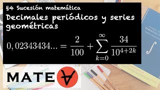 Decimal periódico como cociente usando Series Geométricas [upl. by Burroughs]