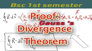 Gausss Divergence TheoremStateampproveBsc 1st semester PhysicsVery easy method for proof [upl. by Inafit]