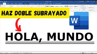 Doble subrayado en Word [upl. by Colon]